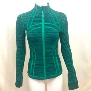 Lululemon define stripe Jase green jacket size 4 EUC
